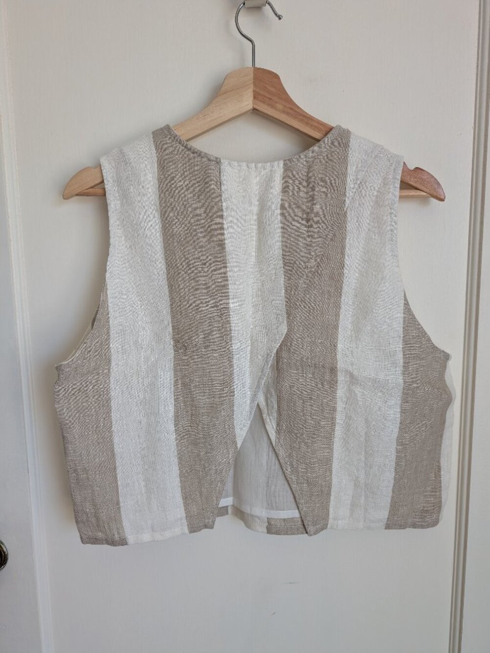 Striped Linen Crop Top NWOT Laude the Label - Picture 3 of 8